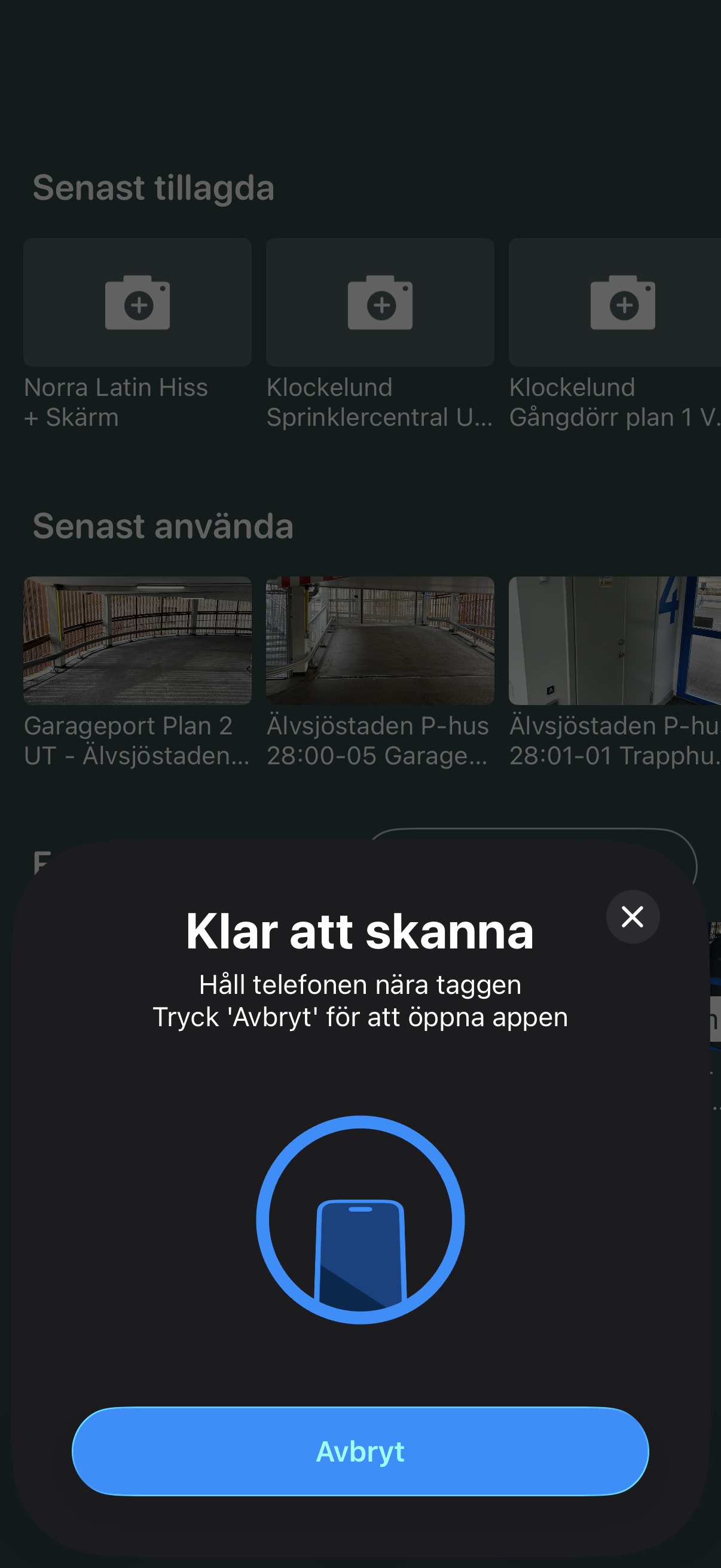 Mobila nycklar &ouml;ppna